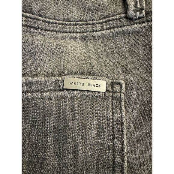 White House Black Market Dark Gray Side Bling Stretchy Straight Jeans Sz 6 - Picture 2 of 13